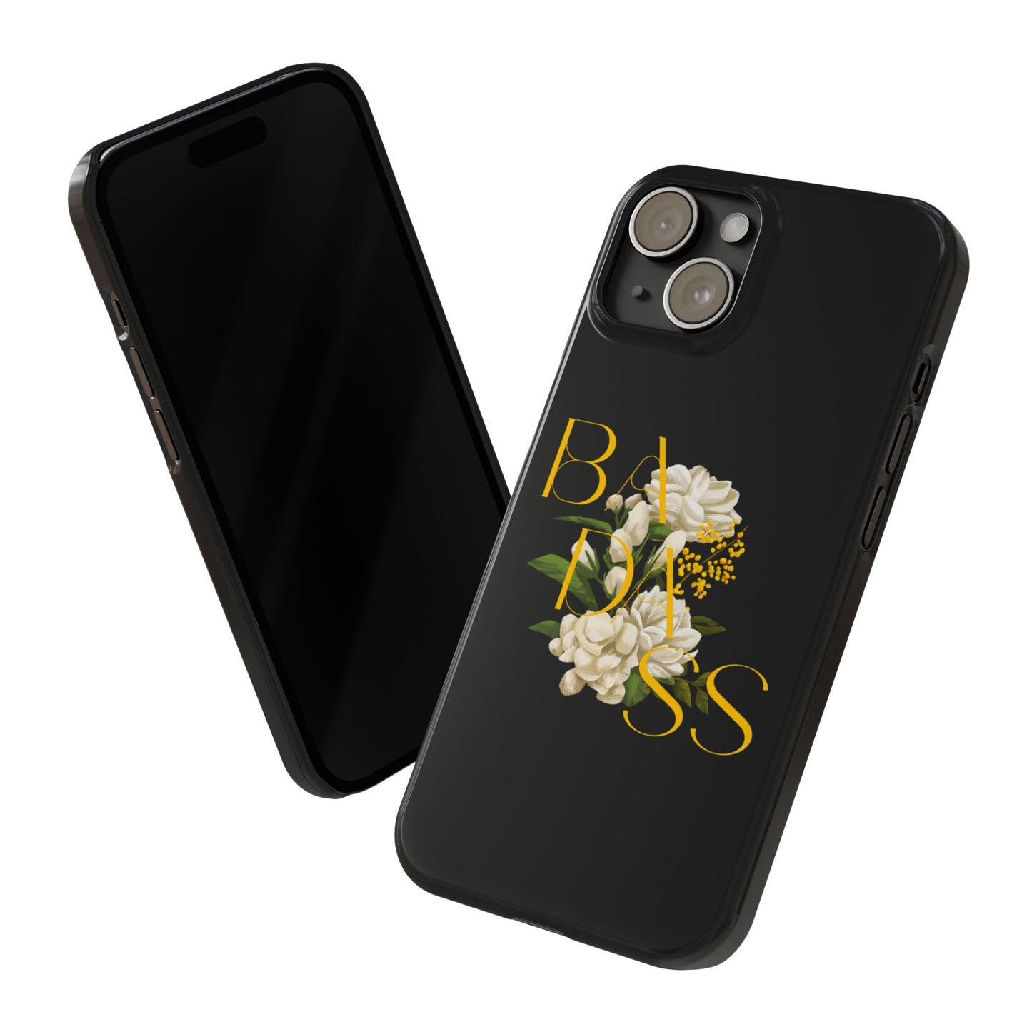 Flower Phone Case, Trendy Phone Cover, Tattoo Flowers Phone, Slim Cool Phone, Rose Tattoo Style Graphic, Youth Trendy Phone Case