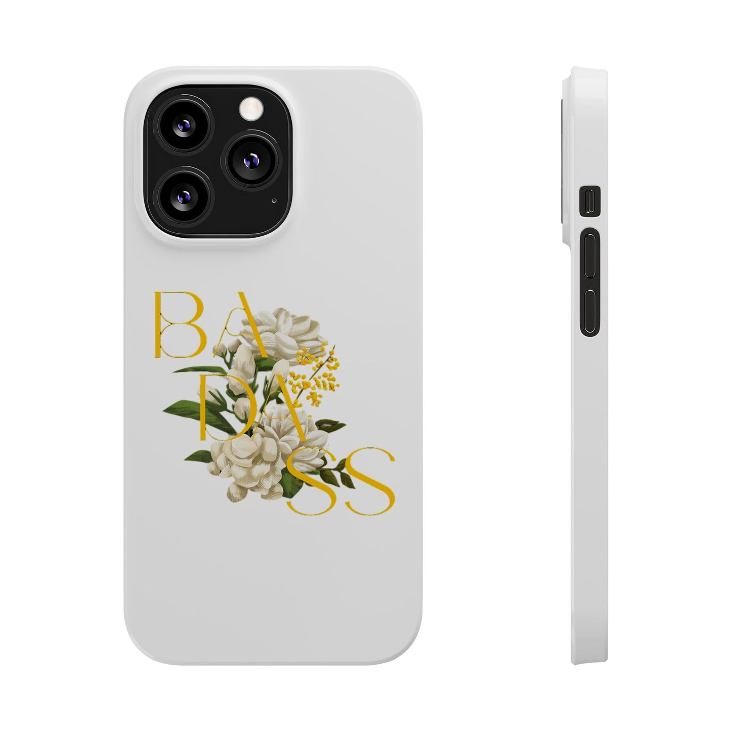 Flower Phone Case,  Trendy Phone Cover, Tattoo Flowers Phone, Slim Cool Phone