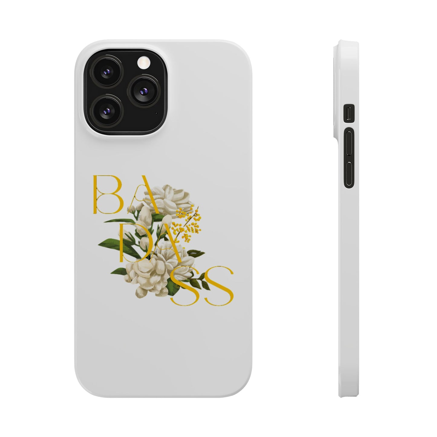 Flower Phone Case,  Trendy Phone Cover, Tattoo Flowers Phone, Slim Cool Phone