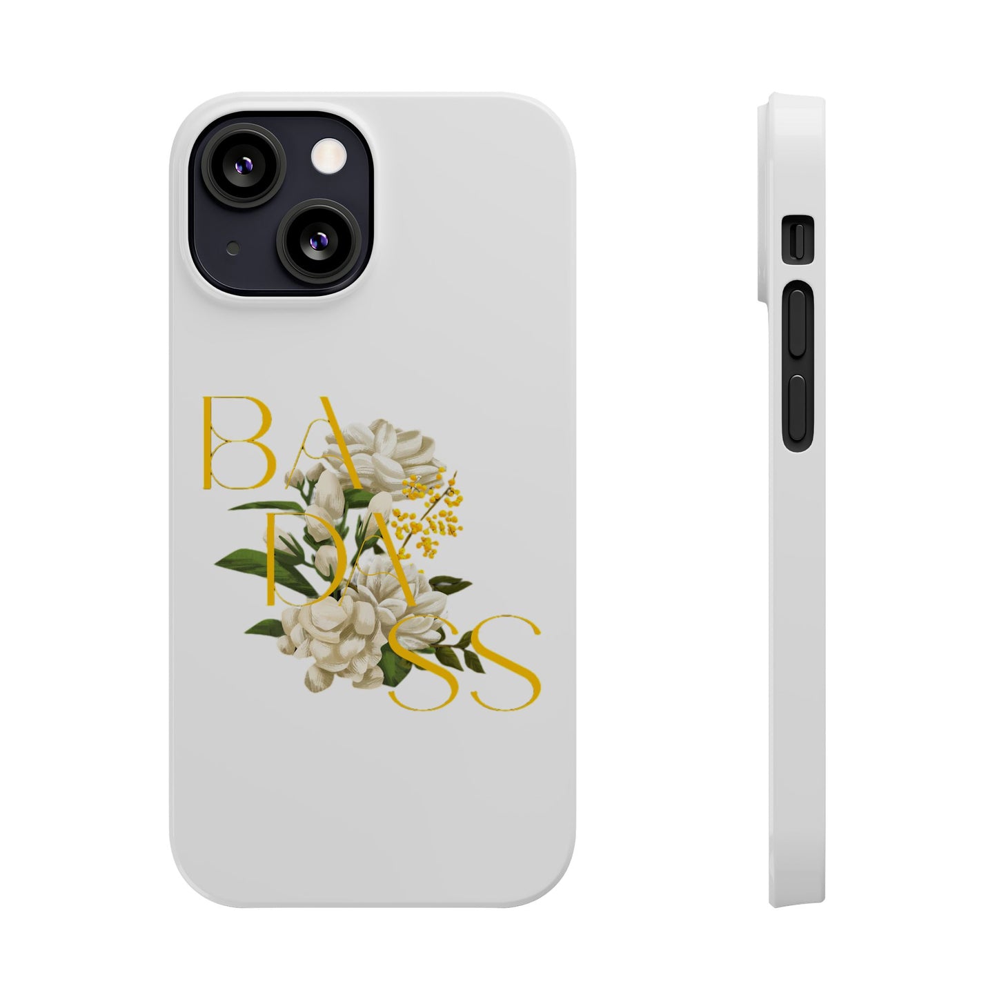 Flower Phone Case,  Trendy Phone Cover, Tattoo Flowers Phone, Slim Cool Phone