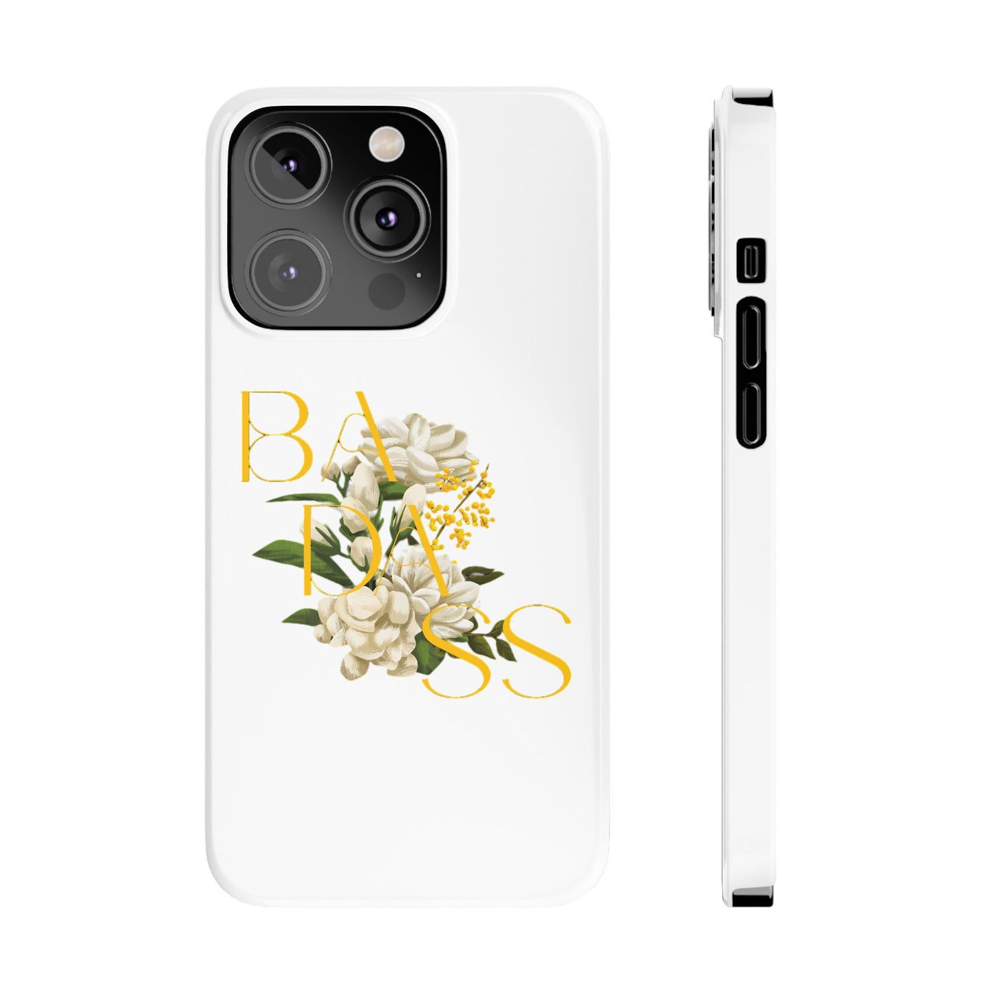 Flower Phone Case,  Trendy Phone Cover, Tattoo Flowers Phone, Slim Cool Phone